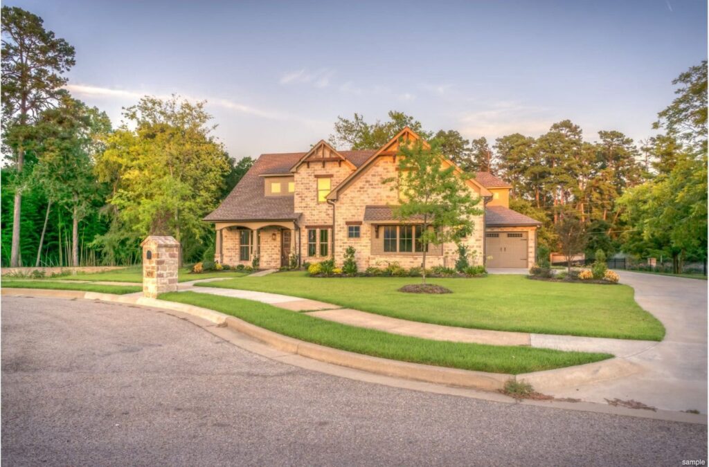A completed roof installed by Strive Roofing & Construction in The Woodlands, TX, reflecting professional design and superior construction quality.